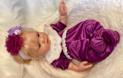 17” FBS silicone girl Blinkin w/COA by Donna Rupert reborn artist Peg Spencer - Image 1 of 4