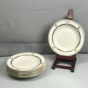 (7) Pickard Ellington Monogrammed RTD Large Rim Soup Bowl Set Of 7 - Picture 1 of 16