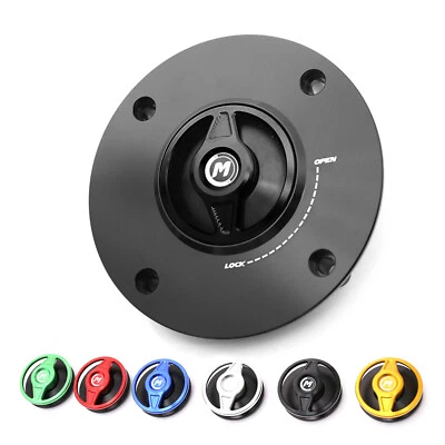 Black REVO Motorcycle Fuel Cap Keyless For Suzuki V Strom 650 02-10 09 08 07 06 - Image 1 of 4