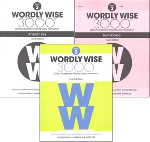 4TH EDITION Wordly Wise 3000 Grade 3 SET Workbook Answer Key & Tests - Imagen 1 de 1