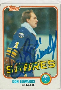 Don Edwards signed 1981-82 Topps card Buffalo Sabres autograph - Picture 1 of 1