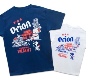 Orion Draft Beer T Shirt White / Navy Color Okinawa Shuri Castle 2020 4 Size JP - Picture 1 of 22