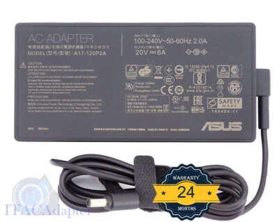 Genuine Asus Laptop Charger AC Power Adapter A17-120P2A 20V 6A 120W 4.5mm Tip - image 1 of 4