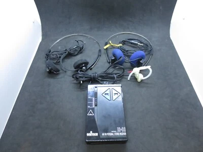 Receptor estéreo personal Unitech IS-88 AM/FM + 3 auriculares - Funciona Foto 1 de 4