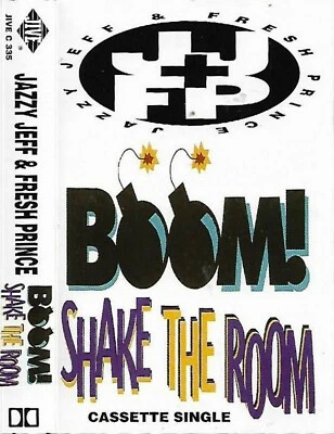 Jazzy Jeff & Fresh Prince ‎Boom! Shake The Room cassette single Hip Hop Pop Rap - Image 1 of 4
