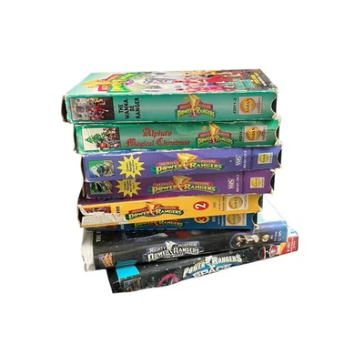Power Rangers VHS Lot of 8 Green Ranger Space Food Fight High Five Christmas VTG - Image 1 of 4