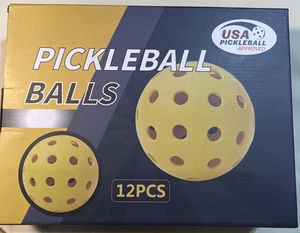 2-12 pks Outdoor Pickleball USAPA Standard 40 Holes -Durable Pickle Balls NIB - Picture 1 of 6
