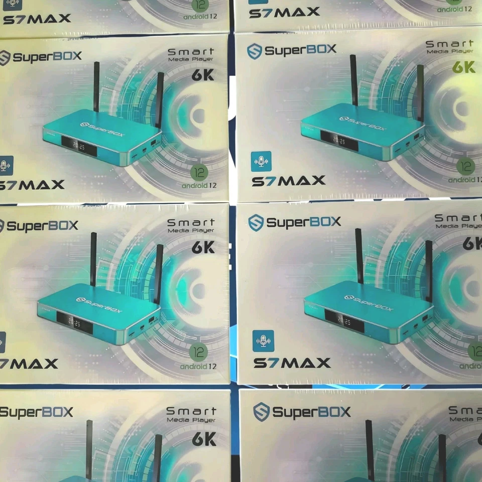 SuperBox S7 Max 6K Android Box-Smart Media Player-WiFi 6-4G RAM 64G-Voice Remote