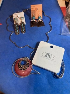 Assorted Silver Tone Jewelry Lot RLM, C&B, Faux Turquoise B151 - Picture 1 of 5