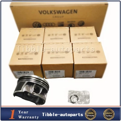 6x Pistons & Rings Set STD For VW Porsche Audi S4 B9 S5 A6 A7 Q7 3.0 TFSI EA839 - Image 1 of 4