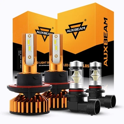 AUXBEAM H13 9145 LED Headlight Fog Bulb White For Lincoln Mark LT 2006 2007 2008 - Image 1 of 4