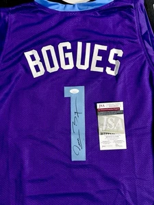 Muggsy Bogues Signed Jersey Charlotte Hornets JSA Certified - Picture 1 of 1