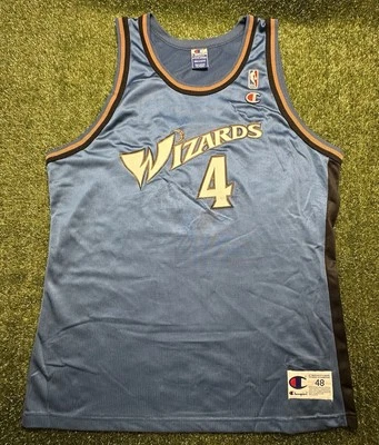 Camiseta Vintage Champion Washington Wizards Chris Webber #4 Tamanho 48 - Imagem 1 de 4