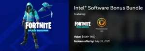 Intel software bonus bundle including Fortnite splash squadron set - Picture 1 of 4