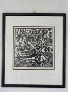 Lithography Animal " Cattle Rustlers " Ephraim Painting Framed - Picture 1 of 7