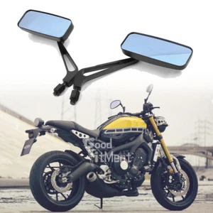 For Yamaha XSR700 XSR900 XSR125 8mm 10mm Black Rectangle Rearview Side Mirrors - Picture 1 of 10