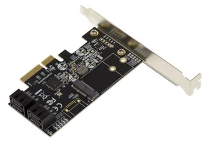 Pcie 3.0 Controller Card for 4x SATA 3 6G Hard Drives and 1x M2 NGFF SSD - Picture 1 of 3
