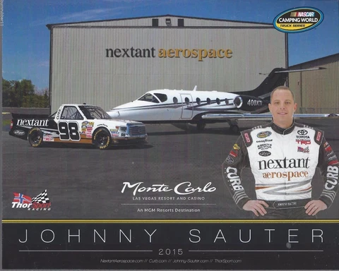 2015 JOHNNY SAUTER "MONTE CARLO LAS VEGAS" #98 NASCAR TRUCK POSTCARD Cover