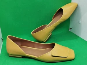 Nuove Ballerine Sarto Franco Sarto Donna Tracy Giallo Pelle D'Orsay 10 Medium - Foto 1 di 21