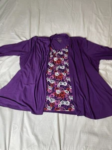 White Stag Damen TOP 3X Shirt & Tank in einem lila rosa rot schwarz weiß Strick - Bild 1 von 7