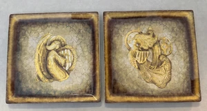 Set of (2) - Lenox Square 9.75" Plates - Heavenly Song Angel Lyre Harp - Picture 1 of 9