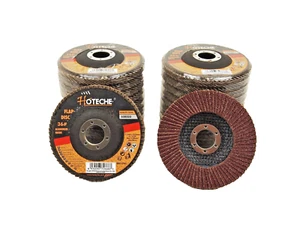 20 PC Aluminum Oxide Flap Disc Grinding wheel 4-1/2"x7/8" 36/40/60/80/120 Grit - Picture 1 of 28