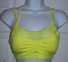 Athletic Sports Bra Neon Yellow Women’s Size Medium Cushioned Cups  New