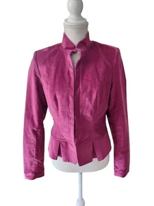 The Limited Purple Corduroy Blazer Jacket Size 8 lined peplum Plum Pink - Picture 1 of 8