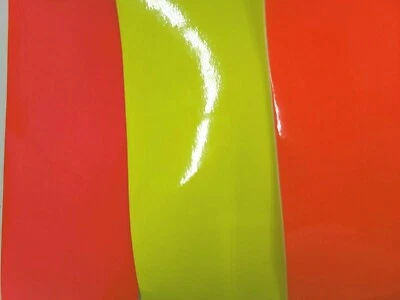 Fluorescent Neon Gloss 12" 24" Die Cut Lettering Sign Craft Adhesive Decal Vinyl - Image 1 of 2