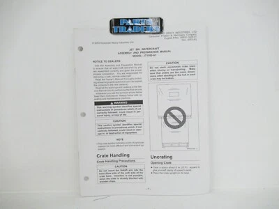 NOS Genuine Kawasaki Factory Assembly & Preparation Manual STX-15F Jet Ski 2004 - Image 1 of 3