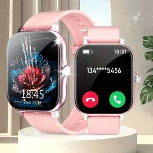 H13 Smartwatch Herzfrequenz, Fitnesstracker & mehr. Unisex Geschenk / Rosa - Bild 1 von 8