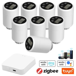 Tuya Zigbee SMART Heizkörper Thermostat Set Ventil für Alexa Google WLAN App - Picture 1 of 29