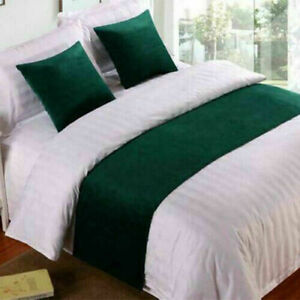 Luxury Velvet Bed Runner Scarf Bedding OR Cushion Cover Hotel Home Bedroom Decor