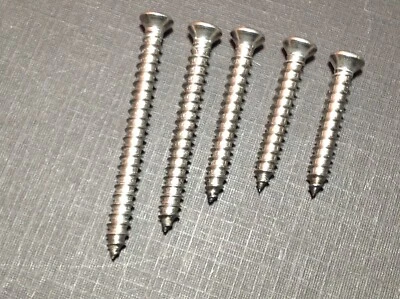 100 pcs #8 w/#6 oval head stainless garnish moulding trim screws assortment GM - Image 1 of 3