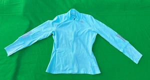 Adidas Running Teal Full Zip Track Jacket Size Girls S (8-10). - Picture 1 of 7