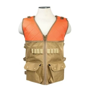 Hunting Outdoor Safety Vest w/ Shotshell Loops Orange / Tan Sz Large X-LARGE - Picture 1 of 5