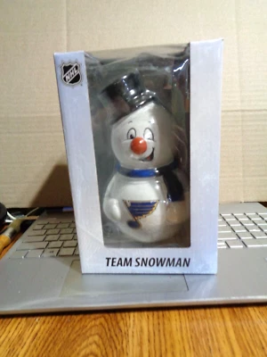 NHL St. Louis Blues Snowman Figuring Christmas Decoration 7''tall - Image 1 of 3