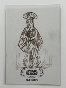 Topps Star Wars 2024 Hyperspace Queen Apailana Sketch Auto 1/1 Basak Kahraman - Bild 1 von 3