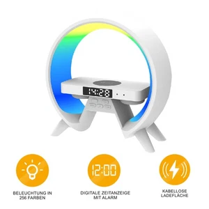 Design Wecker mit kabelloser Ladefunktion & RGB-Beleuchtung - Picture 1 of 2