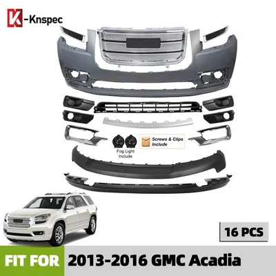 Front Bumper Cover Grille Grill Assembly For 2013-2016 GMC Acadia Denali 16 PCS Foto 1 de 4