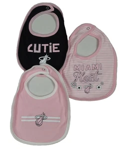 Miami Heat NBA Outerstuff Infant 3 Piece Bibs - Picture 1 of 4