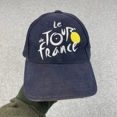 Gorra de ciclismo Le Tour de France negra amarilla bordada correa ajustable Foto 1 de 4