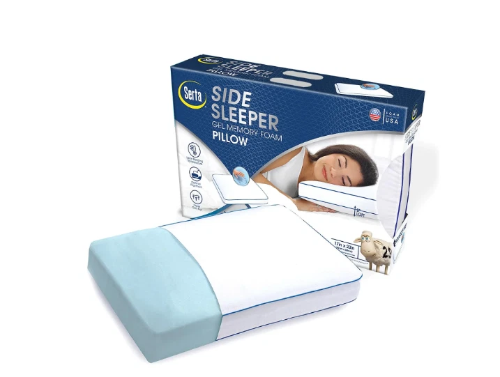 Serta Gel Memory Foam Side Sleeper Pillow, 17" x 23" - NEW AGE - Image 1 of 1