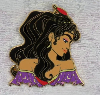 DISNEY ESMERALDA PROFILE JUMBO LE 50 FANTASY PIN HUNCHBACK OF NOTRE DAME PURPLE - Image 1 of 2