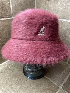 Kangol Furgora Bucket K3477 Angora Fur Hat Large Cranberry Red - Picture 1 of 8