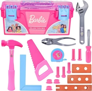 Barbie Tool Box Playset – 18 Piece Deluxe Set, Pretend Play...  - Picture 1 of 6