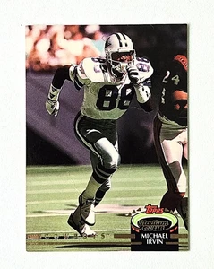 MICHAEL IRVIN- 1992 Topps Stadium Club Football Card # 447 - Dallas Cowboys - Picture 1 of 2
