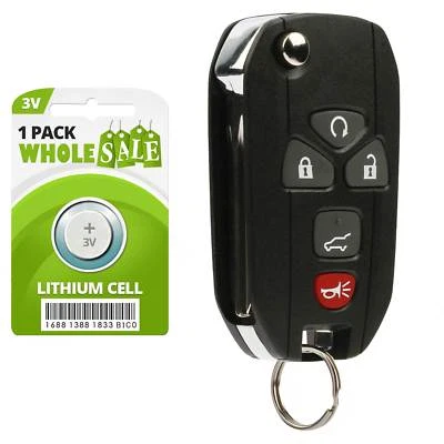 Replacement For 2008 2009 2010 2011 2012 Buick Enclave Flip Key Fob Remote - Image 1 of 4