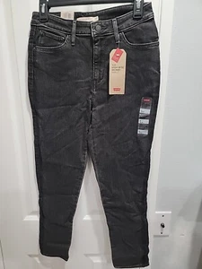 Levis Womans 721 High Rise Skinny Ankle Stretch Jeans Black Wash 8/W29 14/W32 - Picture 1 of 9
