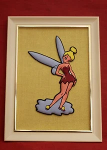 Walt Disney Tinkerbell Puffy 3-D Character 8x6 Framed Art From the 60"s - Picture 1 of 3